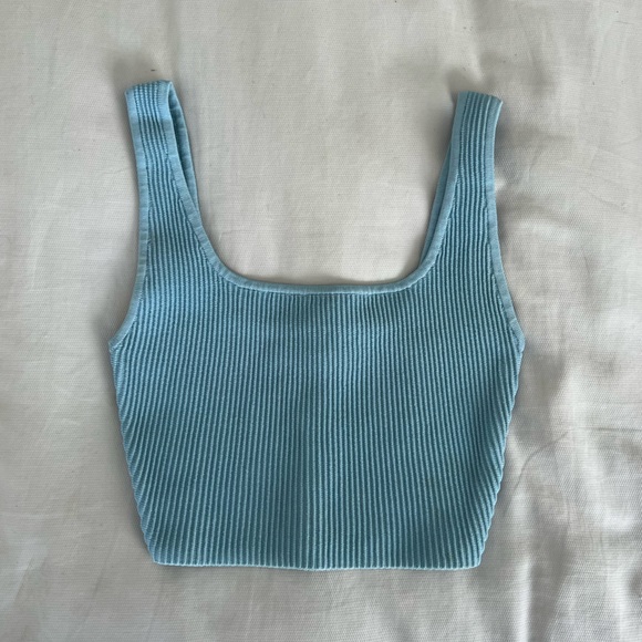 Aritzia Tops - Aritzia Barbaton blue crop tank